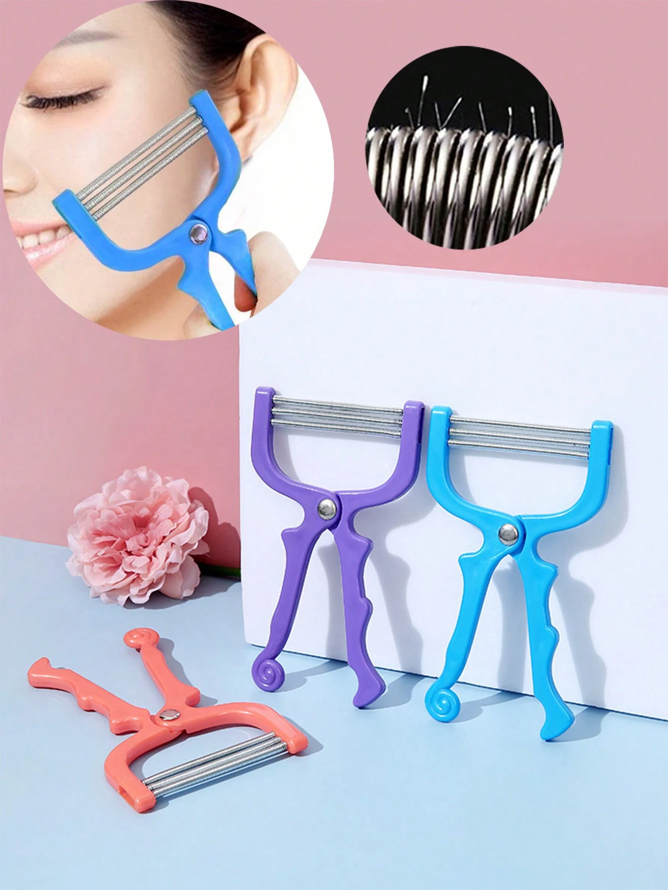 1 peça ferramenta de cuidados faciais e corporais, bastão de remoção de pelos com fio de mola, ferramenta de maquiagem, ferramenta de remoção de pelos