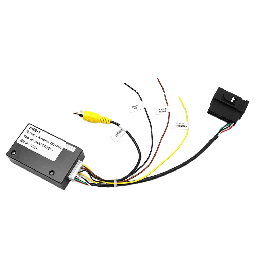 Adaptateur de caméra de recul 12V RGB vers AV, convertisseur de caméra de recul, interface pour les barrage de Volkswagen RCDouvriers RNSouvriers RNS315