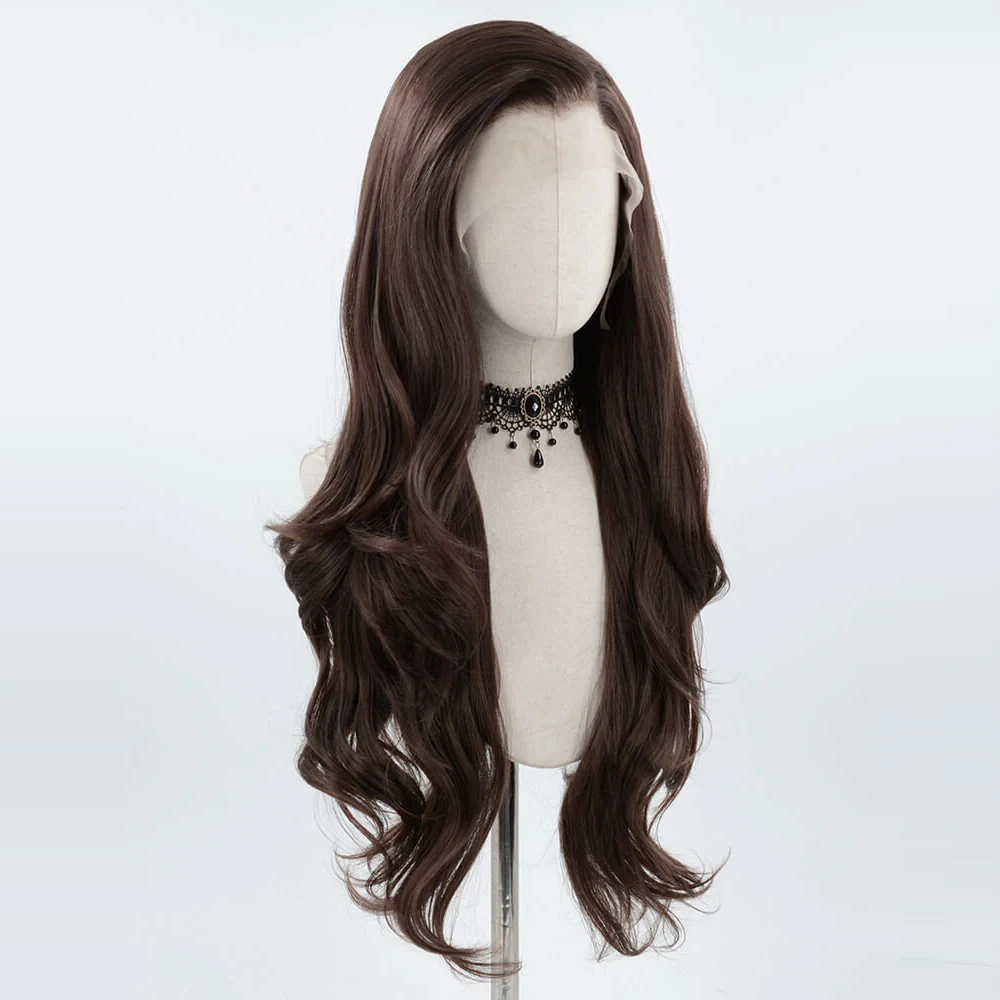 Webster Long Body Wave 13X4 วิกผมสังเคราะห์ลูกไม้ด้านหน้าด้านหน้าสีดําสีส้ม Ombre Wavy Lace ด้านหน้า Wigs สําหรับผู้หญิงสีดําธรรมชาติ