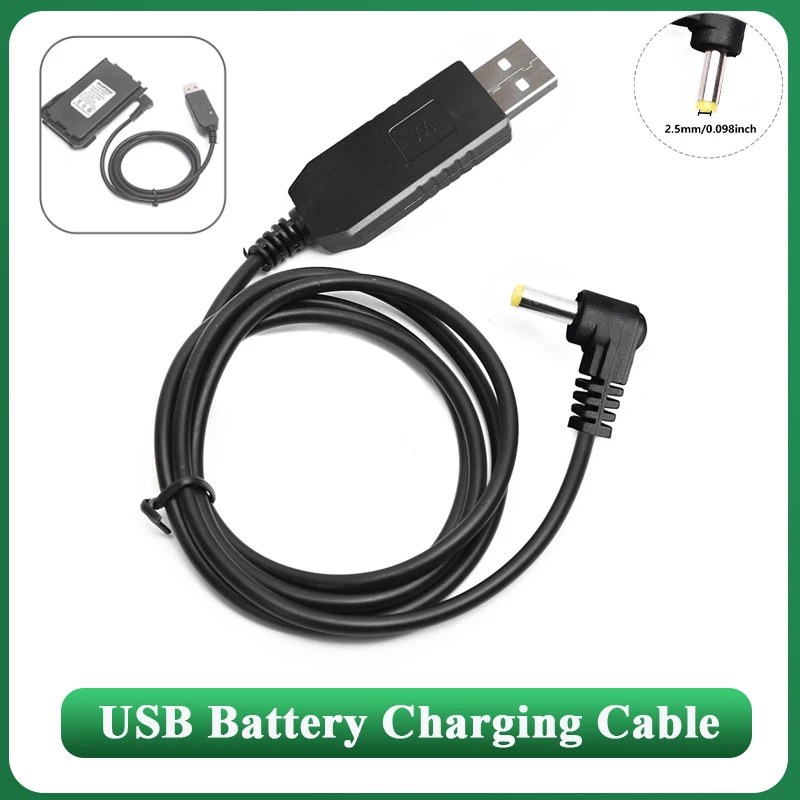 BaoFeng UV-S9 UV-5R+PLUS USB Charger Cable UV-5R UV-82 Battery Charger Cable For UV10R BF-B3 Plus AR-152 Walkie Talkie Accessory