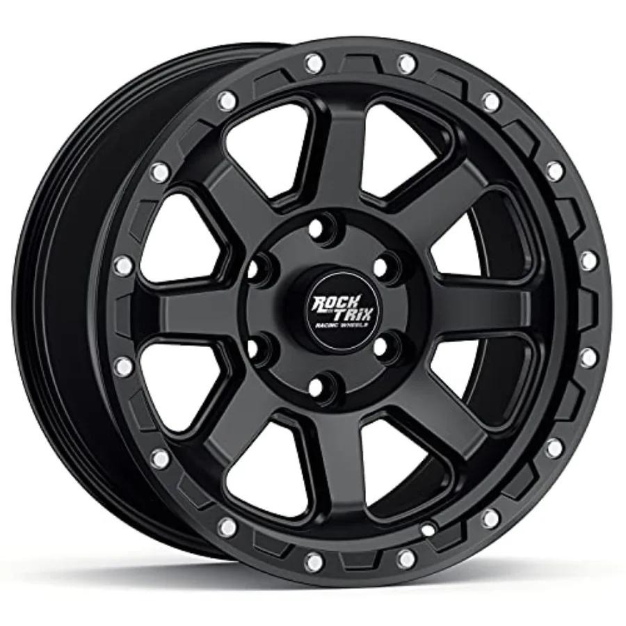 

17-дюймовые диски для F150 2004-2026 годов выпуска, 17x9, 6x135, вылет -12 мм, задний вылет 4,5 дюйма, матовый черный цвет, грузоподъемность 2200 фунтов, совместимы с...