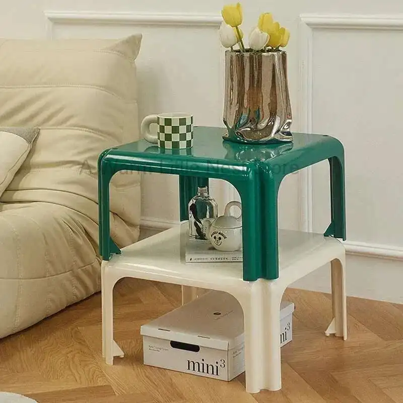 

Living Room Furniture Sofa Side Table Plastic Coffee Tables Creative Storage Rack Bedroom Nightstands Nordic Home Accessories