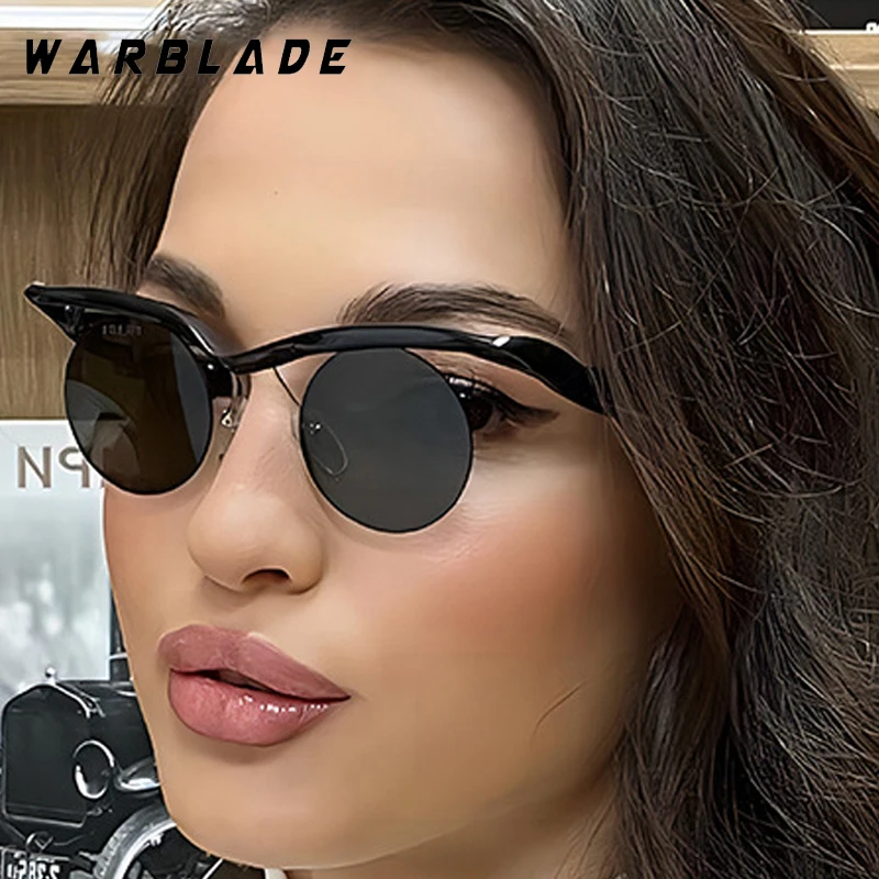 

Fashion Rimless Personality Round Women's Sunglasses Brand Designer Small Frame Men Sunglass Outdoor Travel Punk Eyewear UV400