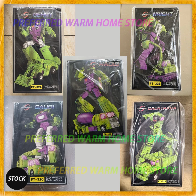 In Stock FansToys FT-32A-E Scrapper Hook Mixmaster Scavenger Bonecrusher Long Haul Movable Model Devastator Combination Toys