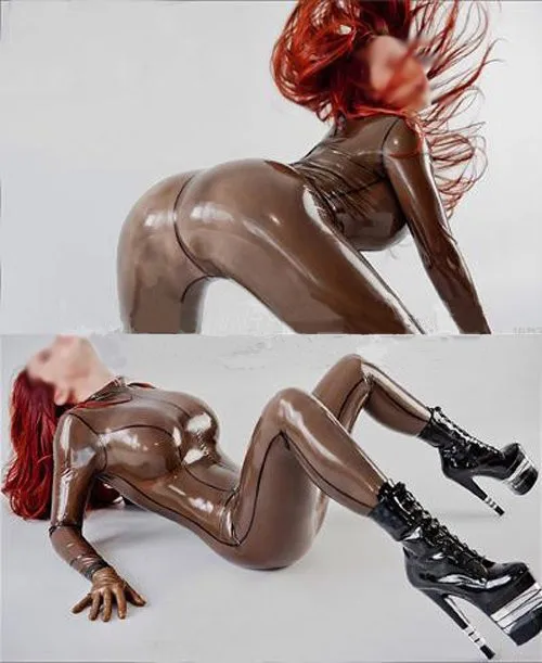 

Fashion women sexy Latex tights jumpsuit with stocking and gloves fetish nature rubber catsuits plus size Hot sale