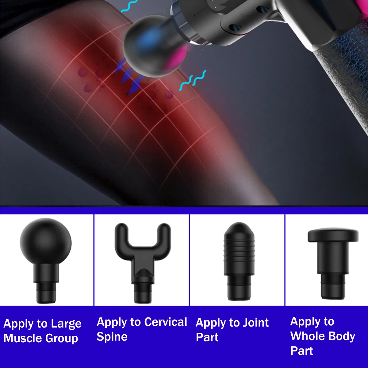 30 Files Body Muscle Massager Electric Therapy Muscle Massage Guns Vibration LED Relaxation Massage Machine Relax Muscle Tools