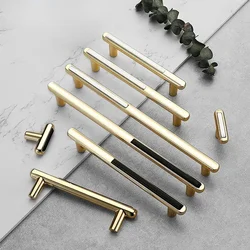 European Light Luxury Gold White Zinc Alloy Furniture Door Handle Kitchen Cabinet Handles and Knobs Furniture Hardware