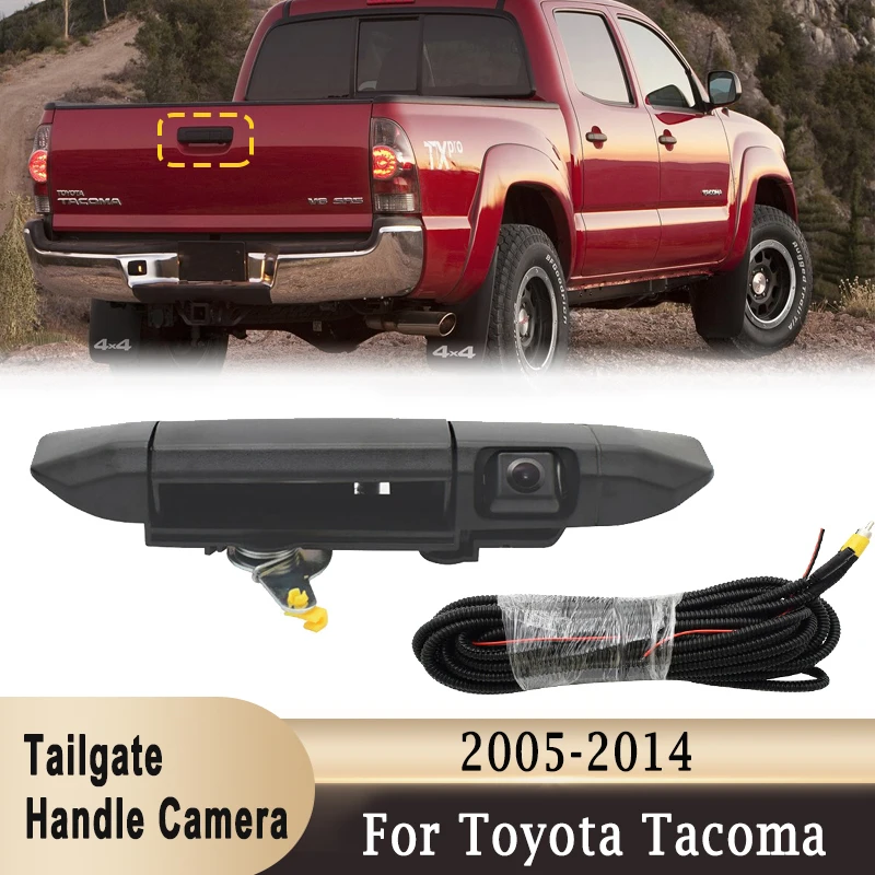 Rearview Camera Car Backup Tailgate Handle Camera for Toyota Tacoma 2005-2014 Pickup Tailgate Rear Door Handle Parking Camera