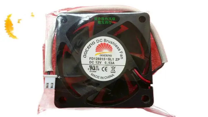 

DOCENG 6015 FD126015 ZP-SL1 DC12V 0.18A 0.13A 60*60*15 мм охлаждающий вентилятор