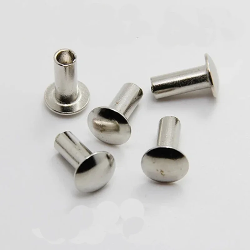 Best1 20pcs M4 Aluminum flat head Semi-tubular rivet GB873 Hollow large flats head rivet 5mm-40mm Length