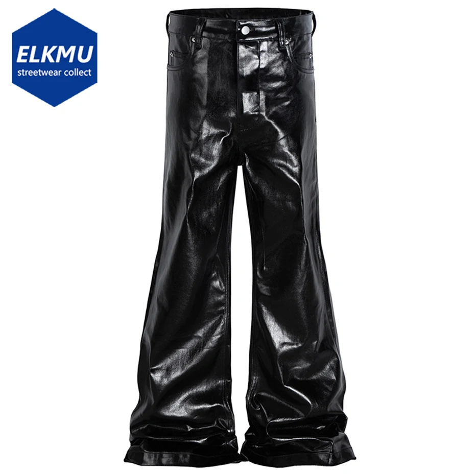 

Men Fashion Flared Jeans Luxury Designer Denim Pants Black Loose Jeans Trousers for Male