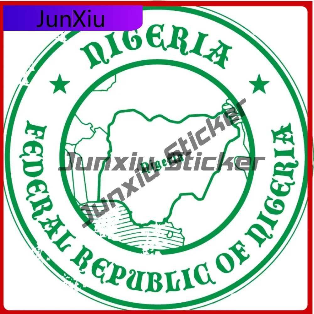 

Nigeria Round Car Funny Must Have Waterproof Stylish Window Decal Sticker Vinyl Laptop Bumper Auto Exterior Gift Decor