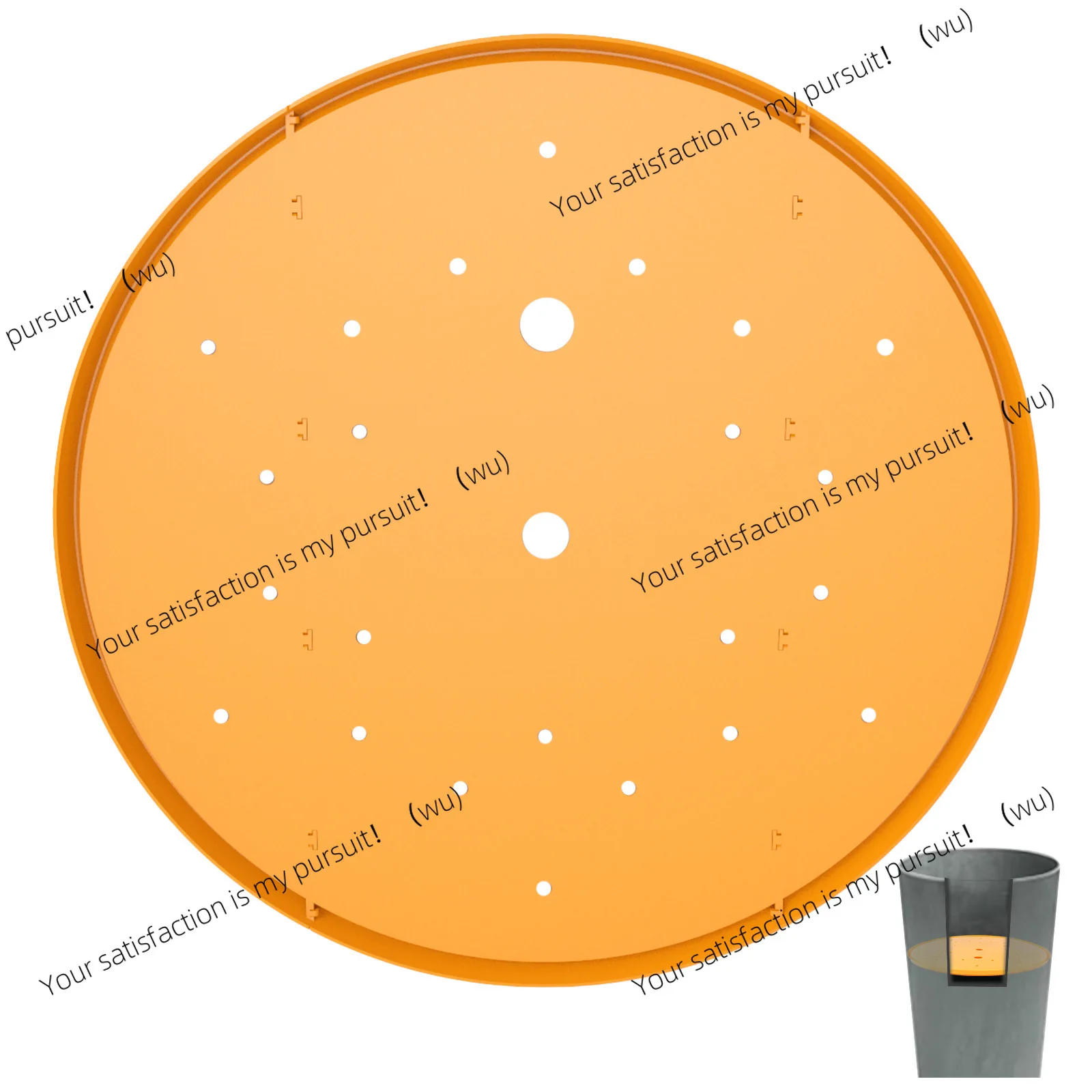 

Round flower pot with removable lining, with drainage holes, indoor and outdoor gardening supplies