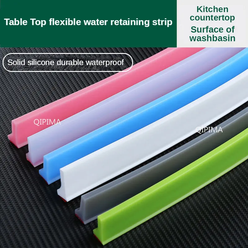 Countertop Water Blocking Strip Toilet Toilet Waterproof Strip New Right-angle Bathroom Water Retaining Strip Kitchen