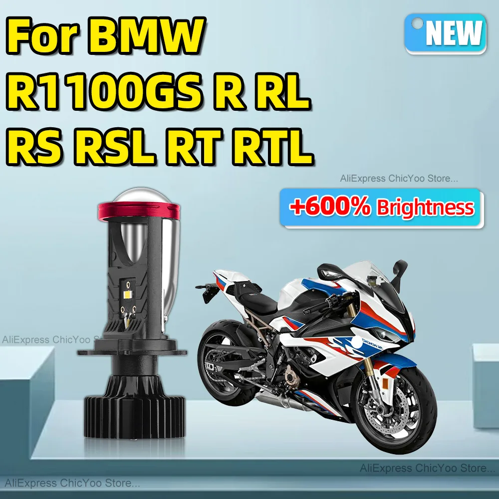 For BMW R1100GS R RL RS RSL RT RTL Motorcycle Headlights LED H4 Projector Lens 120W High Power Driving Light with Fan Cooling