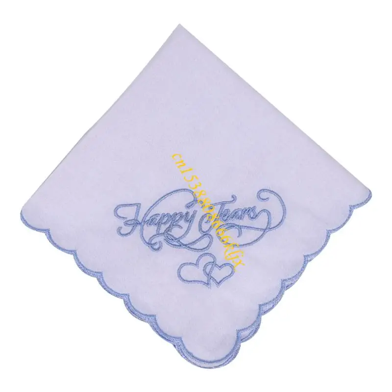 

28x28cm Embroider Cotton Handkerchief For Bridal Event Everyday Use 066C