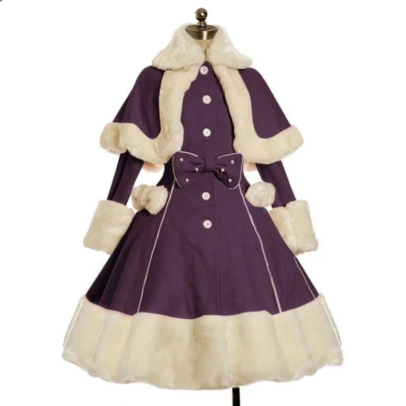 qq 123Christmas Costume European-style Retro Palace Princess Stage Performance Windproof Warm Waist Comfortable Soft Cos