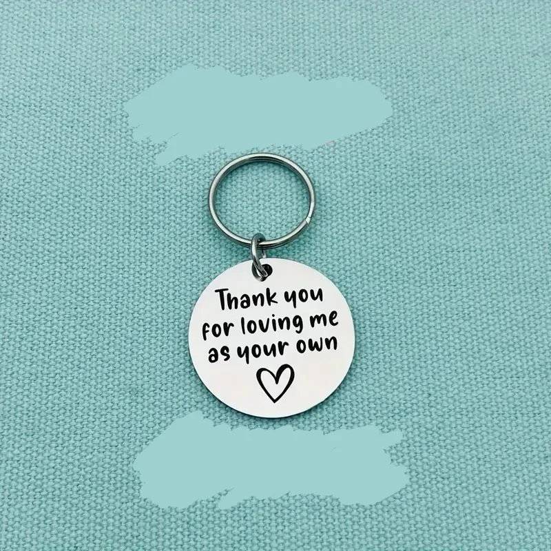 Mother's Day Gift Keychain Mother in Law Gift Perfect Present for Mothers Stepmother Gift Thank You for Loving Me As Your Own