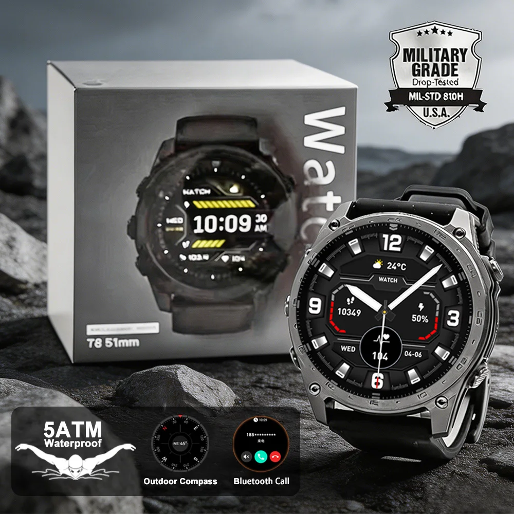 2026 New Men Smart Watch 1.43inch Amoled Screen BT Calling L