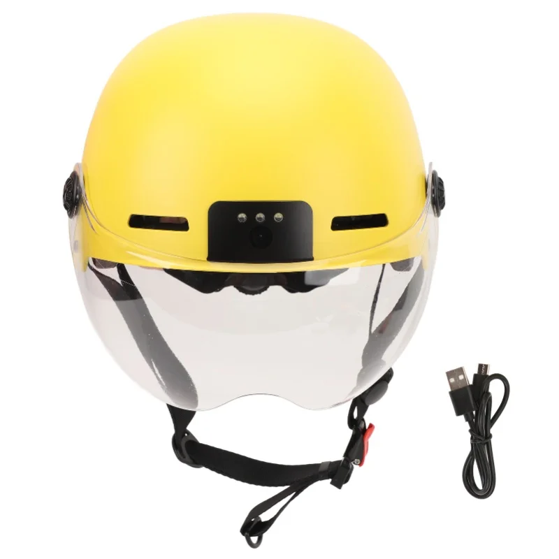 

Умный велосипедный шлем, профессиональный 1080P, 30 кадров в секунду, регулируемый спортивный велосипедный шлем с защитной подсветкой для взрослых, мужчин, женщин, желтый