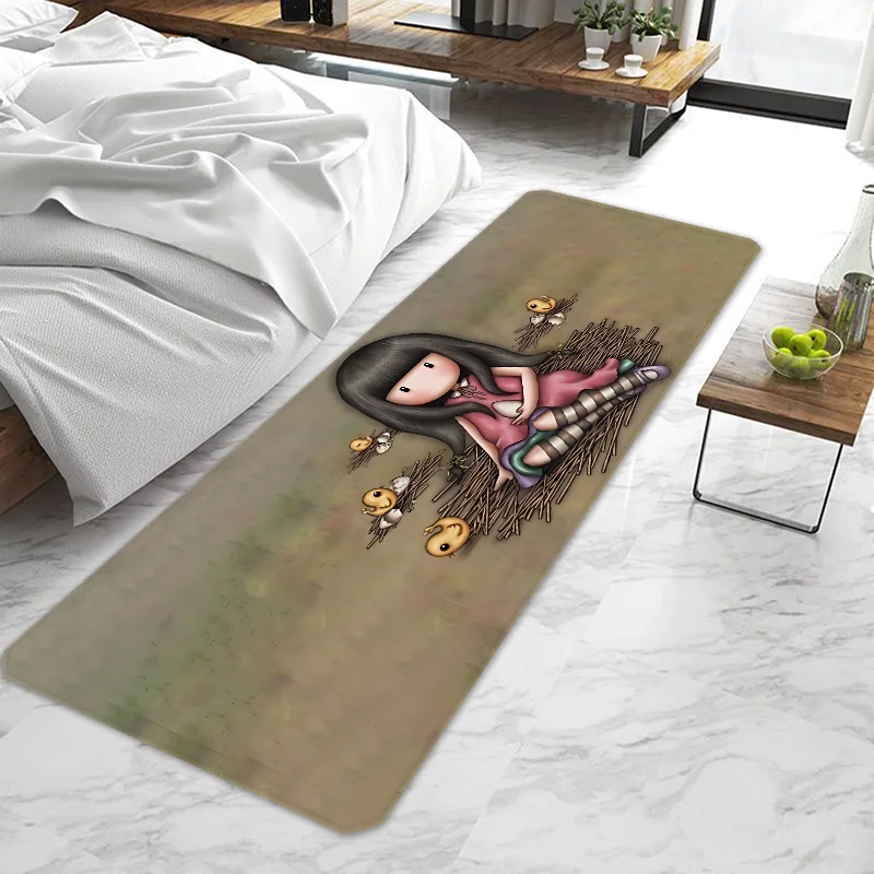 Cartoon girls Santoro Gorjuss Entrance Doormat Non-slip Washable Kitchen Carpet Living Room Hallway Rugs Door Mats Bathroom Bath