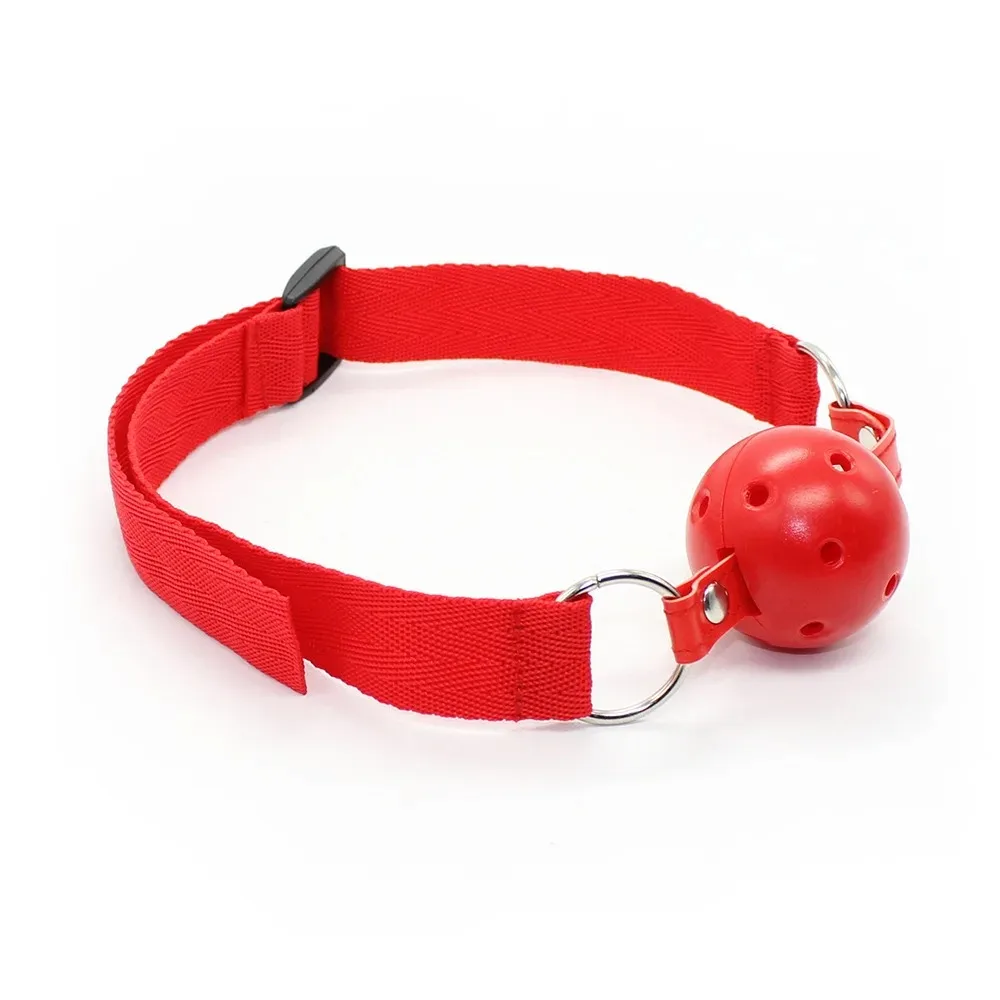 BDSM Electrostatic Binding Tape PU Hollow Solid Ball Mouth Gag Harness Adult Play Restraint Kit Erotic Accessory view 5