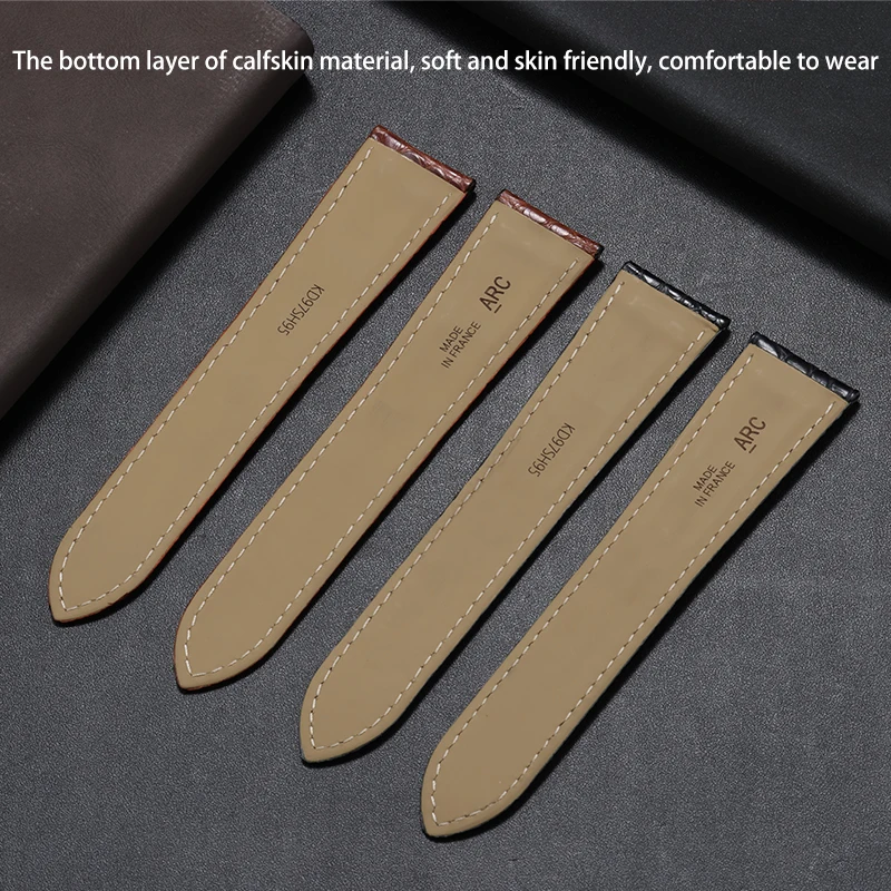 For cartier tank London solo series Alligator leather watch strap Crocodile Genuine leather Watchband bracelet 16 17 18 23 25mm - Image 3