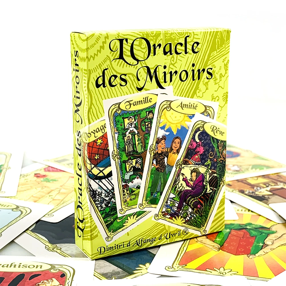 L'Oracle des Miroirs : Jeu de société de divination sur le thème des miroirs français, jeu de cartes mystiques de divination pour les praticiens du Tarot
