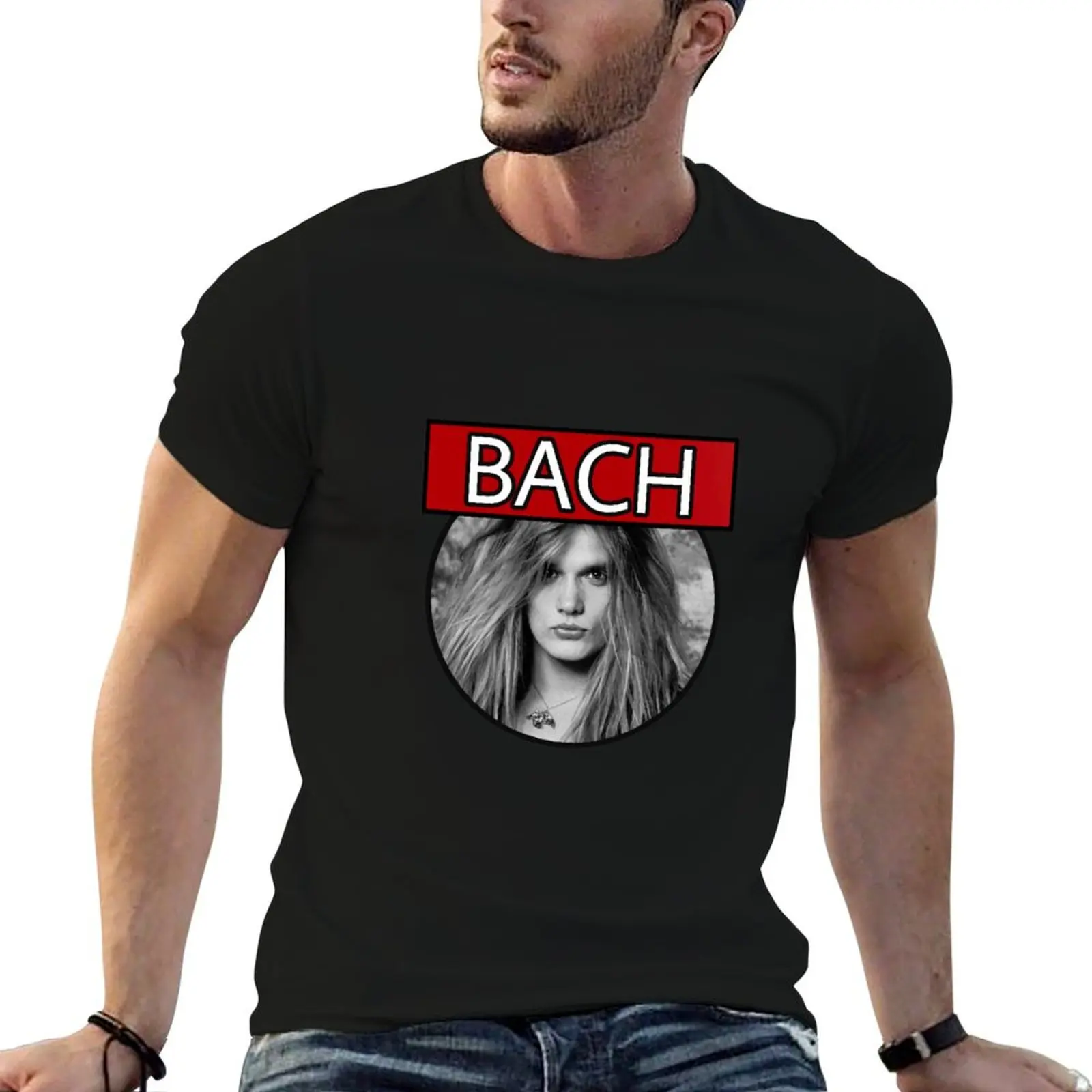 Camiseta Sebastian Bach Skid Row, camisetas para hombre, camiseta informal para hombre, camisetas lisas con estampados, camiseta