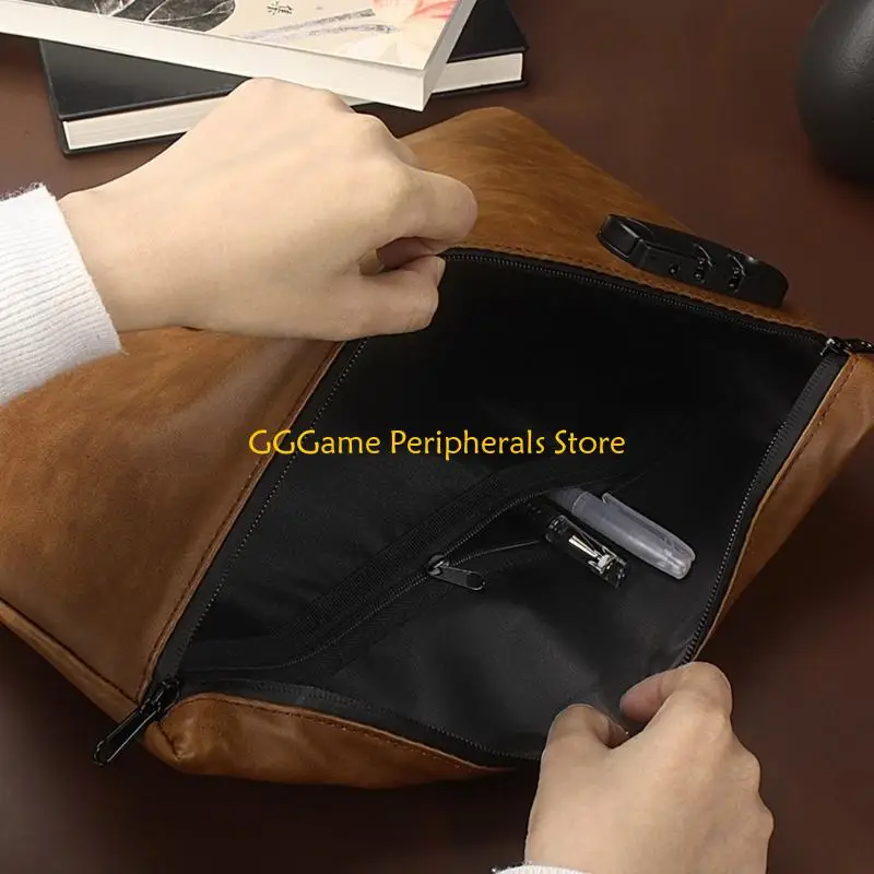 U55B Lockable Document Bag with Label Window for A4 Files and Travel Records