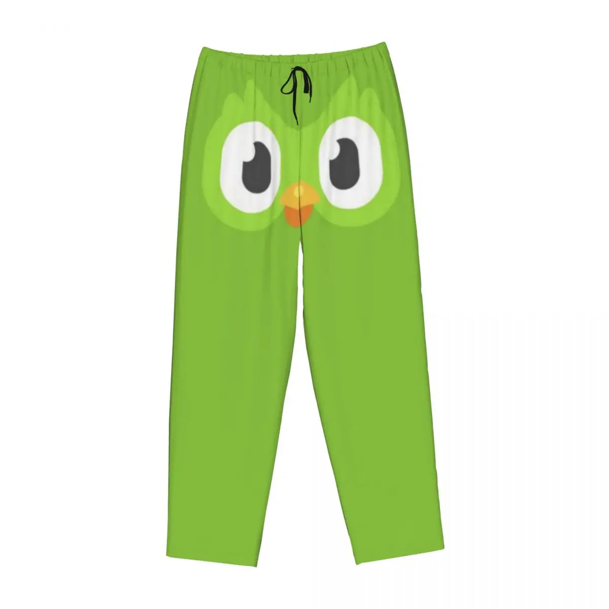 

Custom Duolingo Owl Duo Women Pajama Pants Lounge Sleep Sleepwear Bottoms with Pockets