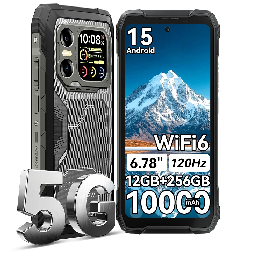 Blackview XPLORE X1 5G AI Robustes Flaggschiff 12GB+256GB 6,78" Android 15 120Hz 10000mAh 55W Hauptkamera 108MP IP68 WiFi6