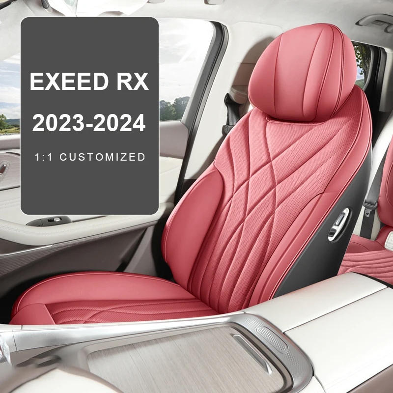 Custom Fit Car Accessories Seat Covers Full Set Artificial Leather for Exeed RX 2023-2024 Front and Back Row for Chery Exeed