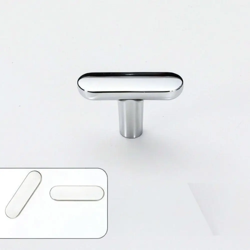 Luxury Zinc Alloy Cabinet Handle Titanium Silver Minimalist Drawer Knob For Kitchen Cupboard Wardrobe Door Furniture Hardware
