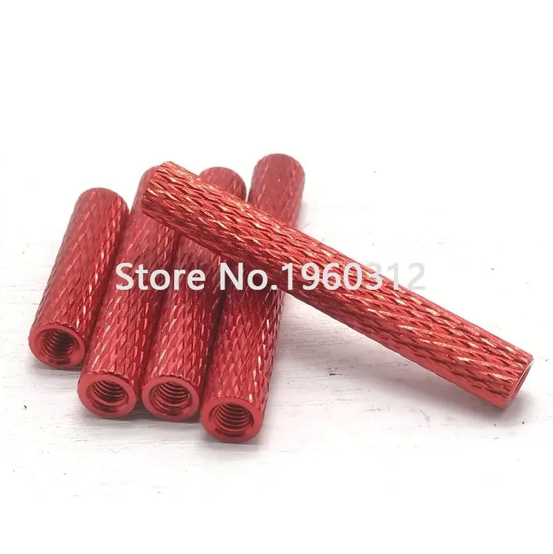 10pcs M3*5/6/8/10/15/20/25/30/35/37/40/45/50 colourful knurled aluminum standoff spacer Stud Fastener for RC Multirotors