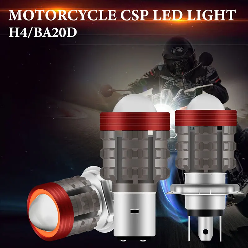 h6 ba20d led lamp ba20d h4 bulbs Led bulb h4 for motorcycle Harley Yamaha Kawasaki moto h4 led high and low spotlight ba20d lamp