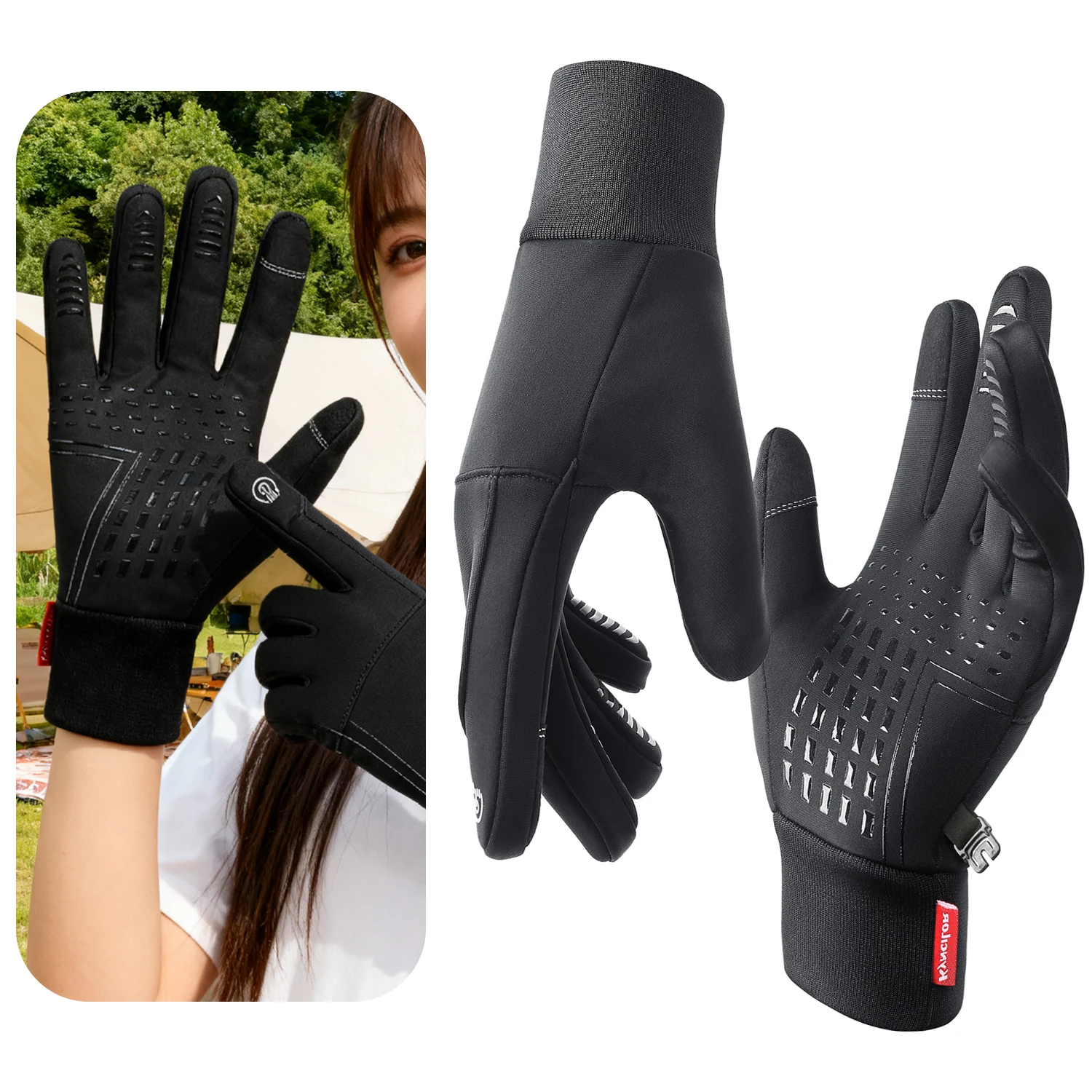 

Autumn Winter Outdoor Cycling Gloves Water Windproof Thicken Warm Touchscreen Shockproof Nonslip Riding Motorbike Gloves Men