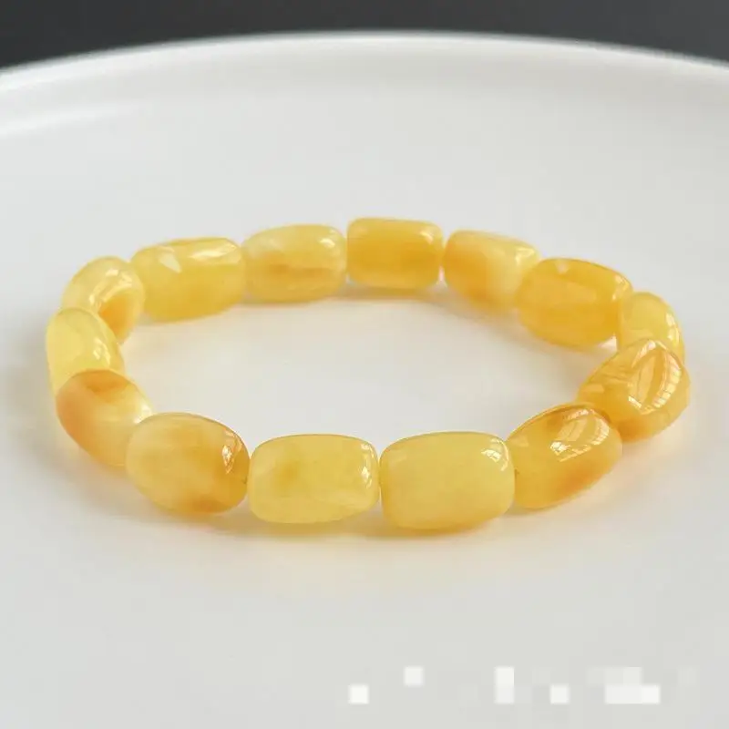 

Браслет из натурального янтаря для мужчин и женщин, целебный драгоценный камень, ювелирные изделия, натуральный балтийский янтарь, браслеты из необработанного камня для подруги, мамы, подарки