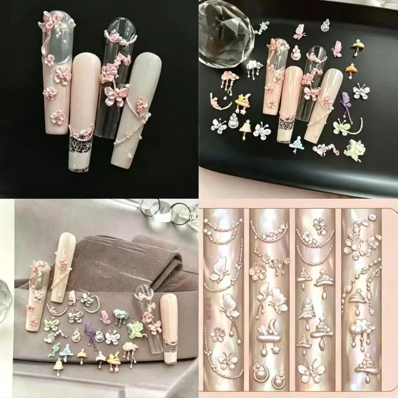 3D Shell Sea Star Conch Nail Art Mold Transparent Silicone DIY Pearl Relief Carving Decor Manicure Tool Nail Charms Mold