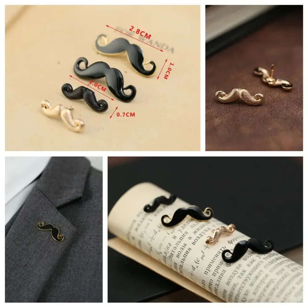 i-Remiel Fashion  Moustache Black Beard Metal Brooch Pin for Men\'s Shirt Suit Children\'s Lapel Cute Pins and Brooch Accessories