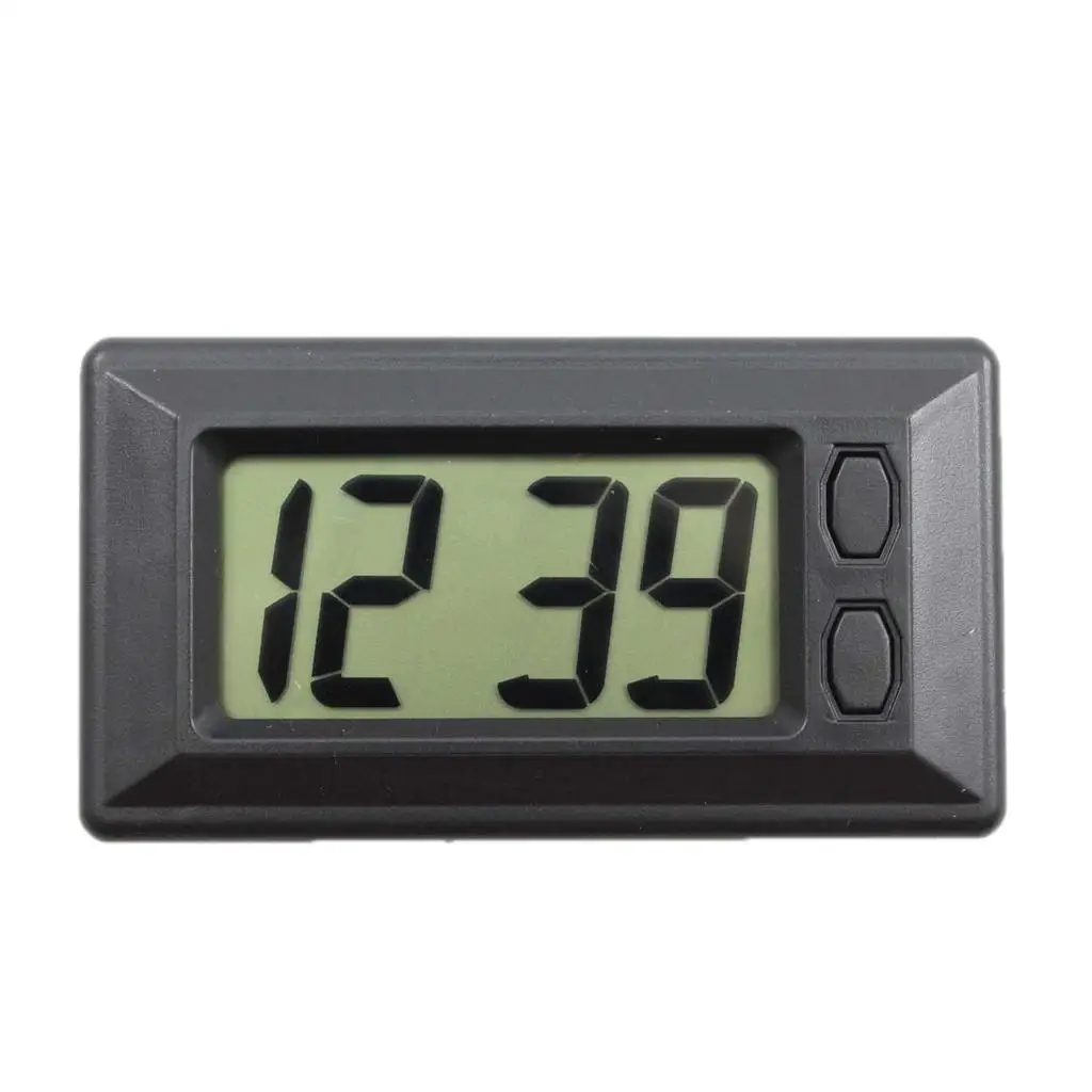 Car Clock Car Clock Electronic Watch Car Dashboard LCD Screen Large Digital Clock Time With Battery Durable Plastic