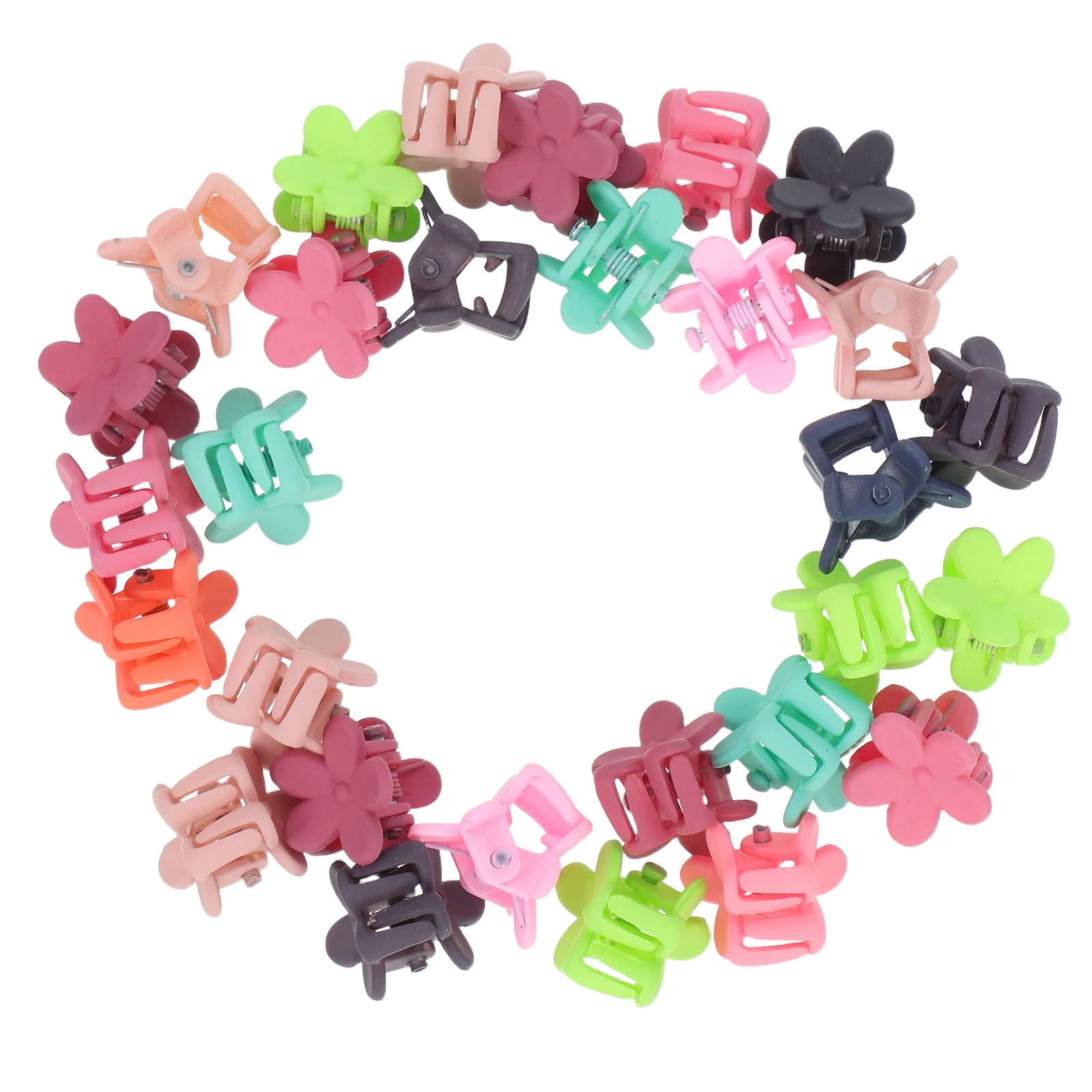 

30pcs Children Flower Hair Claw Clips Baby Girl Hair Accessories Colorful Design Durable Hairpin Paw For Kids Party