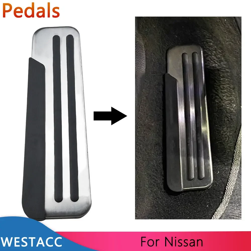 Car Foot Rest Pedal Cover for Nissan March Maxima Juke Pulsar X-trail T32 Qashqai Leaf Sunny for Infiniti Stainless Steel Pedal