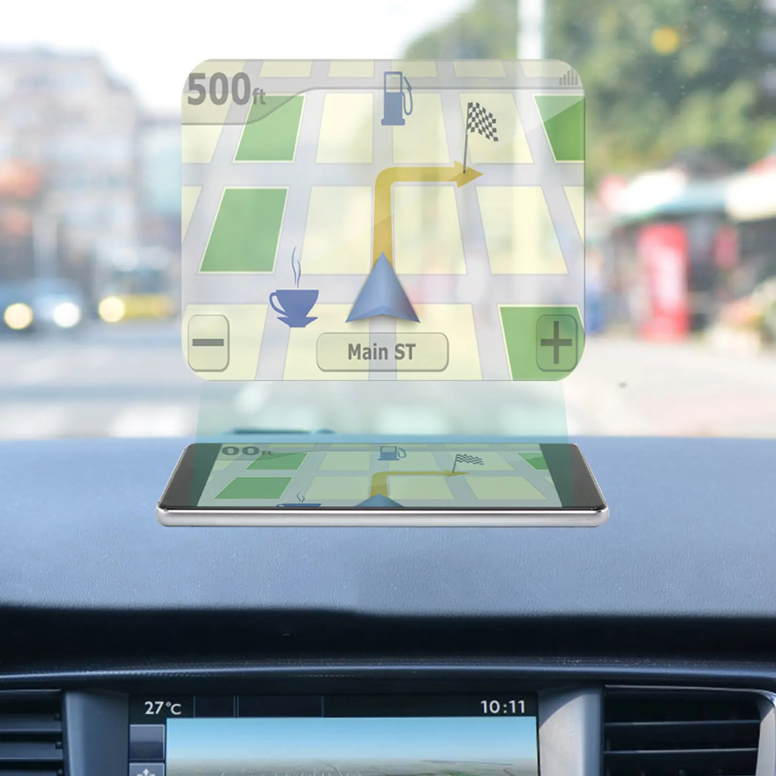 5Pcs Head Up Display Windshield Film Weather Resistant Anti Glare Car Display Film for Navigation Projector Screen Phone