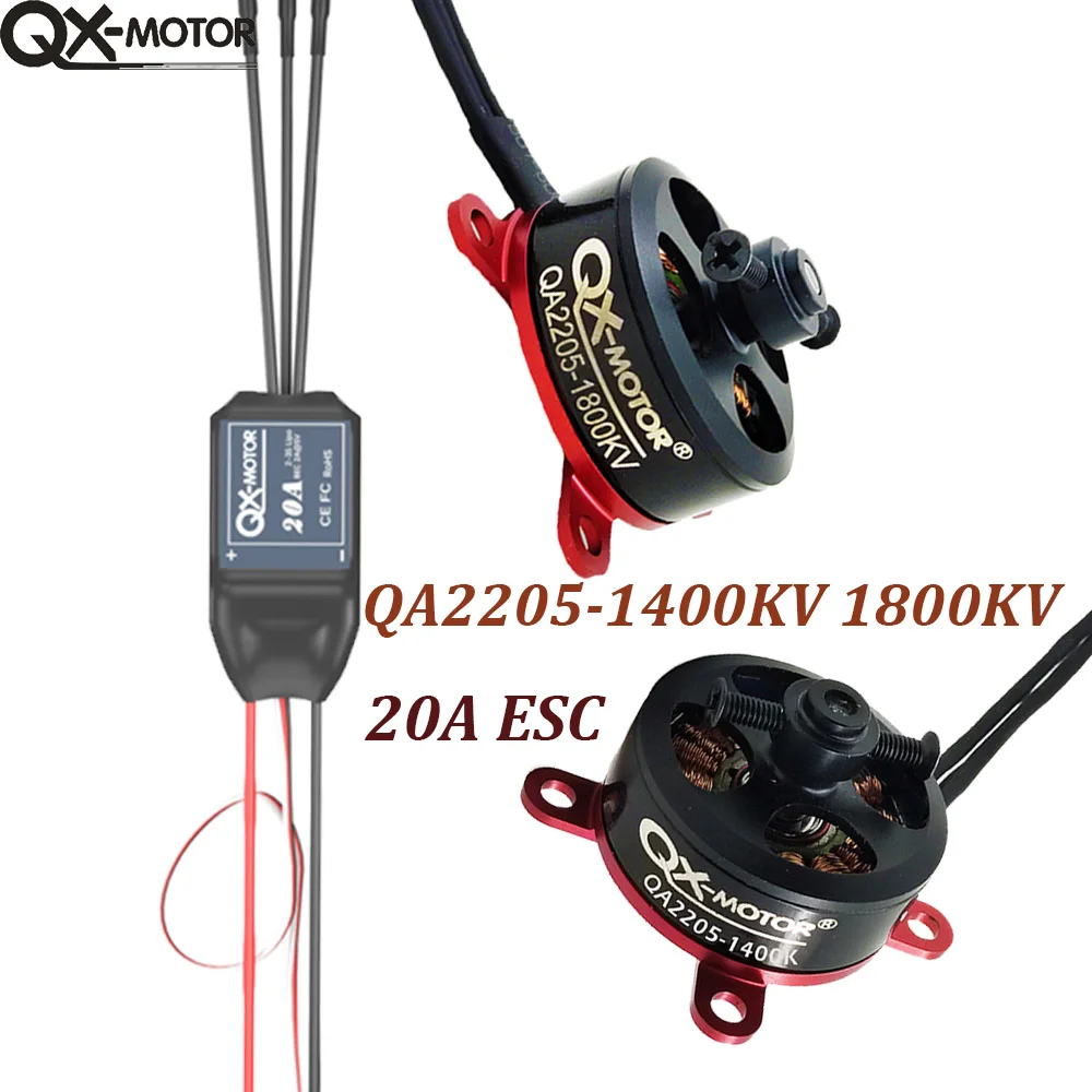 QX-Motor QA2205 1400KV 1800KV Series Brushless Motor With 20A ESC For F3P RC Fixed-wing Airplane