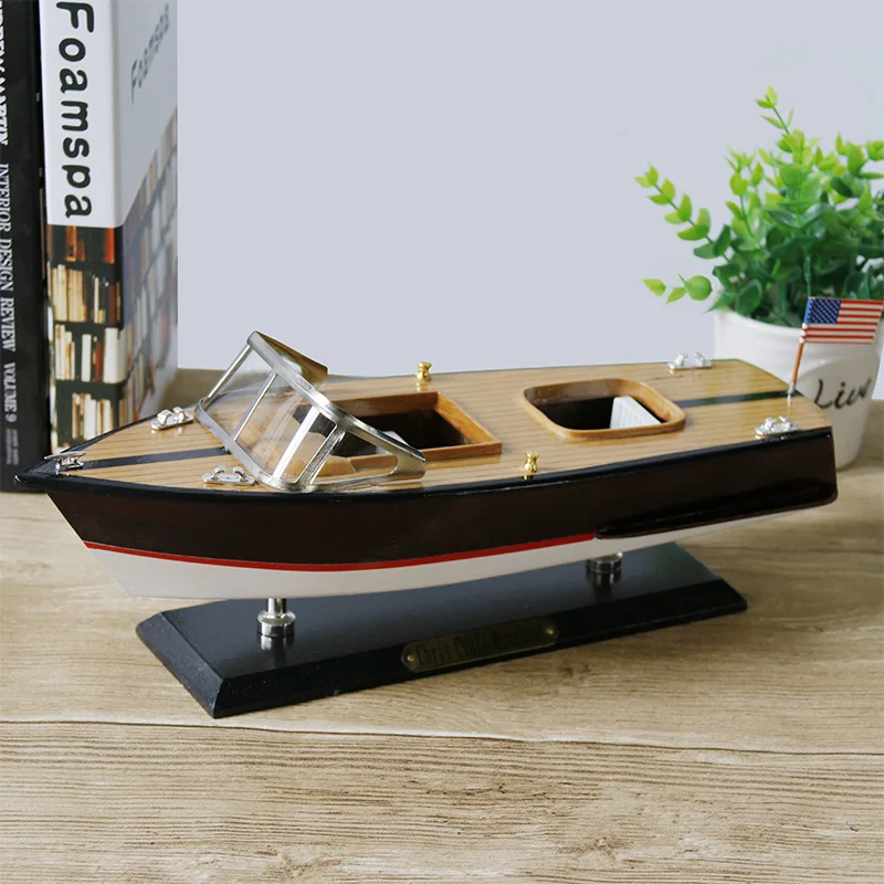 

Solid Wood Cruise Ship Speedboat Model Gift Craft Boat Ornament Office Decoration Home Toy Model Luxury Yacht Hobby