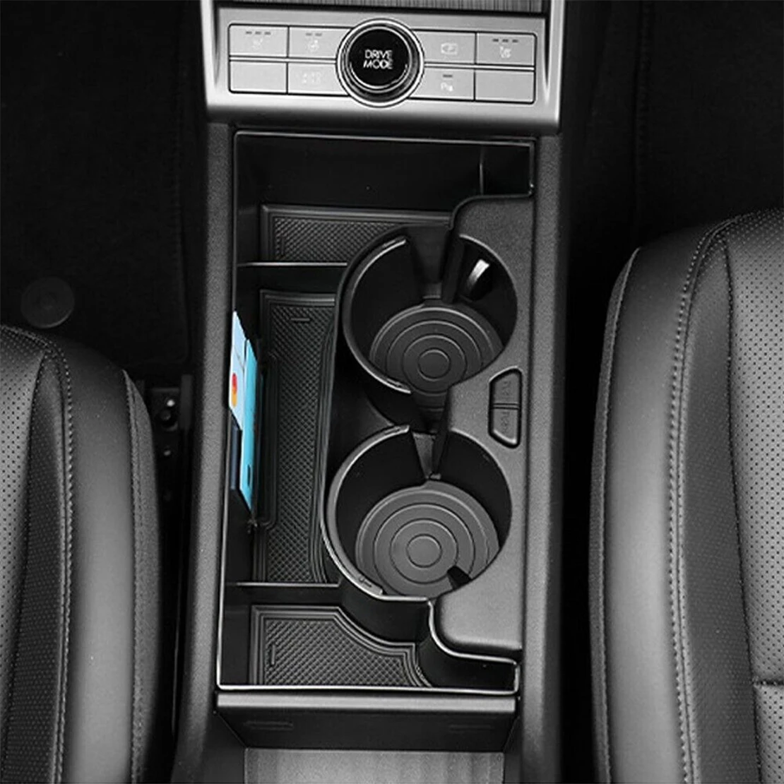 Car Black Front Center Console Storage Box Organizer Holder Tray Fit for Hyundai Kona 2024 LHD