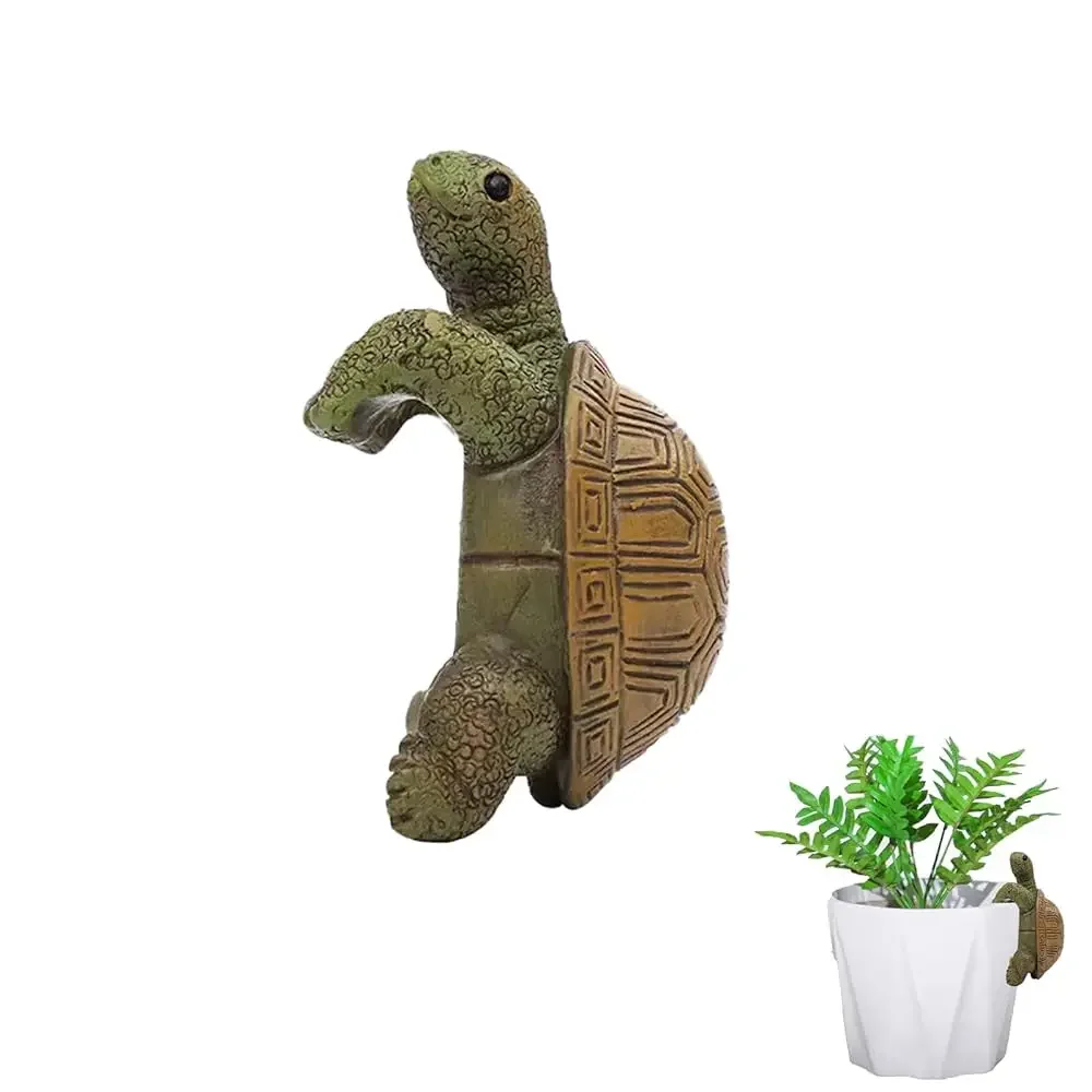 

Декоративные подвески для цветочных горшков в виде черепах, милые садовые статуэтки черепах, подвески для цветочных горшков, украшения из смолы в виде черепах