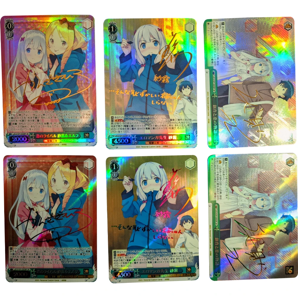 Anime WS Collection Card Izumi Sagiri Masamune Izumi Dengeki Bunko 30Th Anniversary Signature Card Refractive Color Flash Card