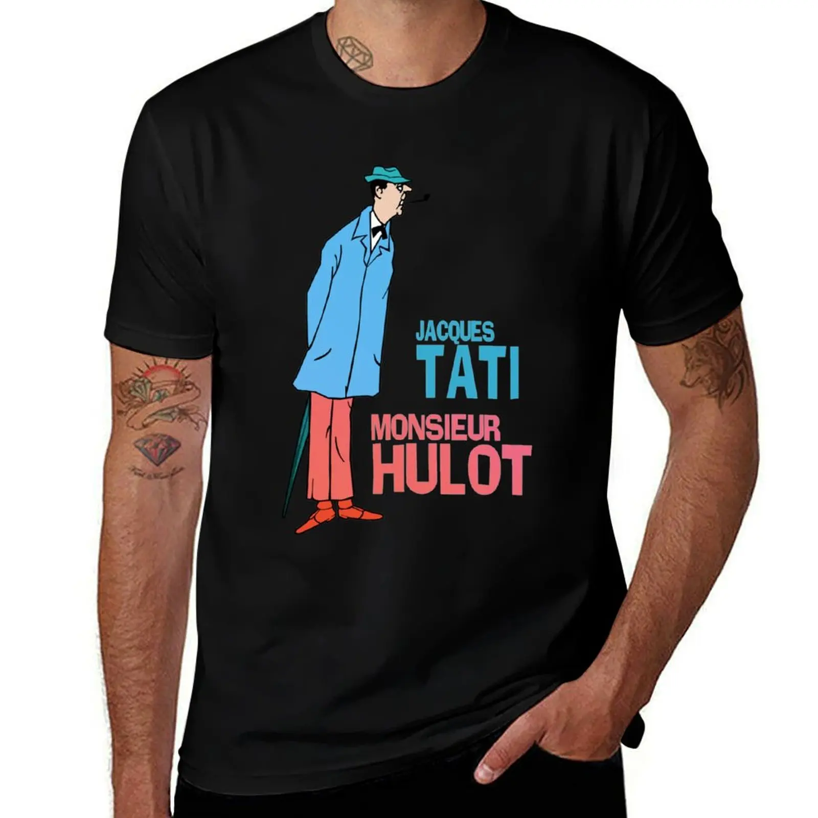 

Jacques Tati - Monsieur Hulot T-Shirt man t shirt luxury t shirt man casual t shirt men 100% cotton luxury brand T-shirt
